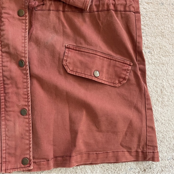 Lucky Brand rust colored cargo snap button down Jacket - Picture 5 of 6